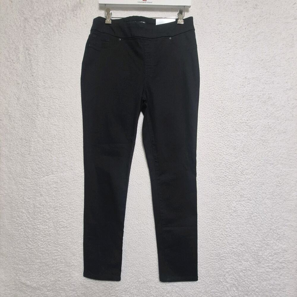 Chico's Denim Pull-on Jegging Women 1 (U.S. 8) Black Jeans Slimming Flattering - Picture 2 of 11